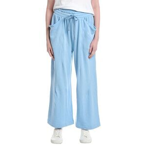 Labiz Womens  Slouchy Wide Leg Sweatpant, Blue